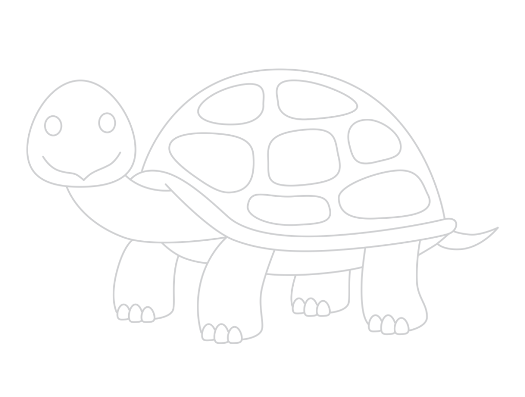 Line drawing of a turtle.